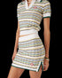 CASABLANCA Cotton Tuck Stitch Knit Mini Skirt Womens Apparel